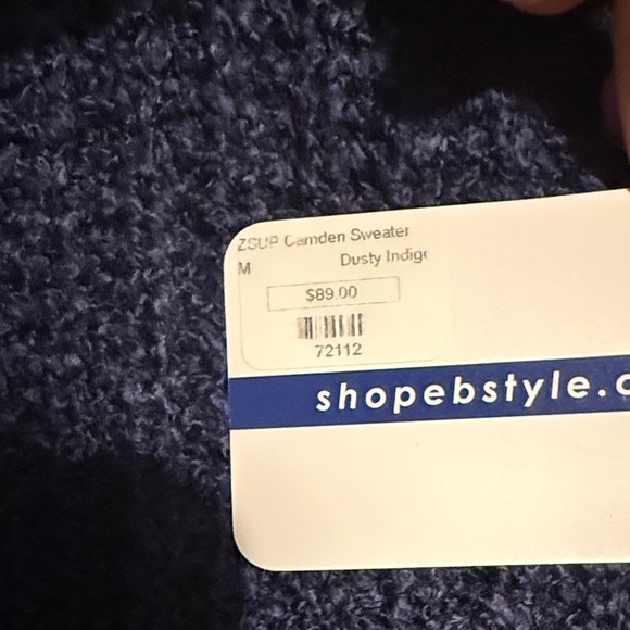 Z Supply Women's Textured Navy Sweater - Picture 2 of 4